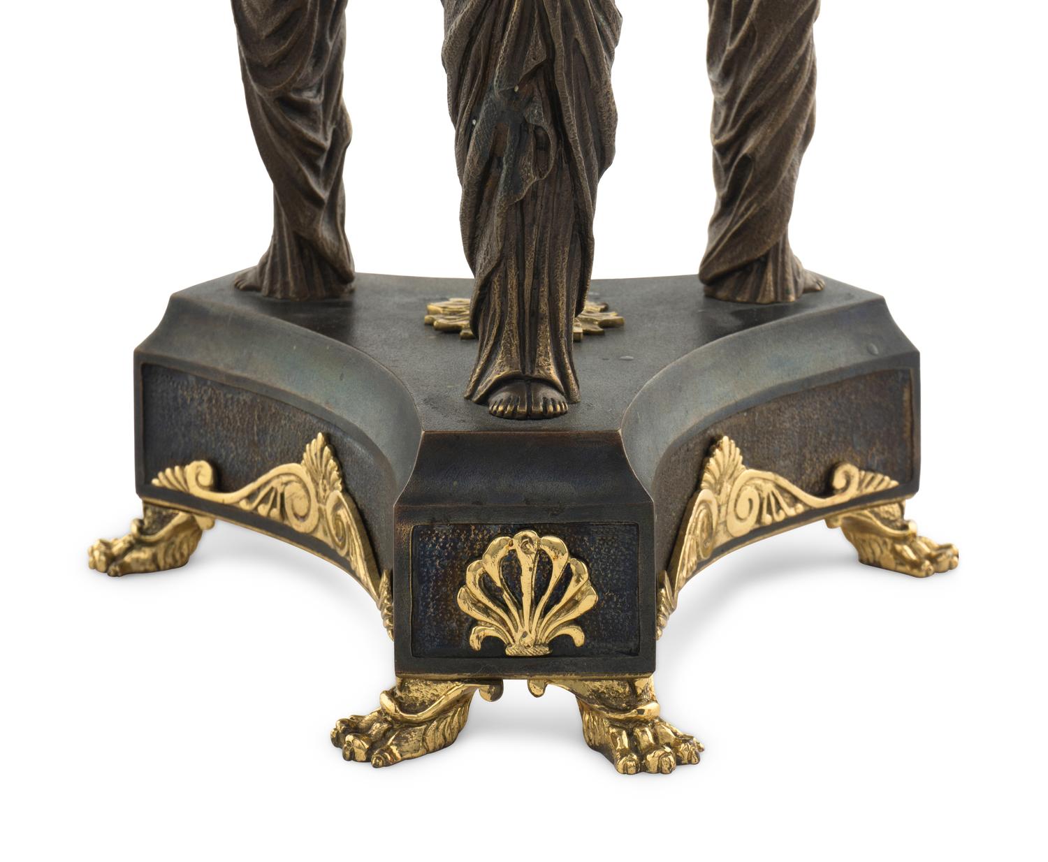 A Russian Parcel Gilt Bronze and Cut Glass Centerpiece