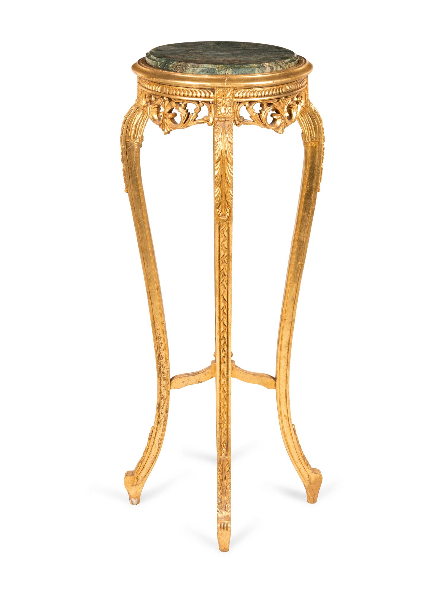 A Louis XV Style Giltwood Pedestal