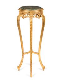 A Louis XV Style Giltwood Pedestal