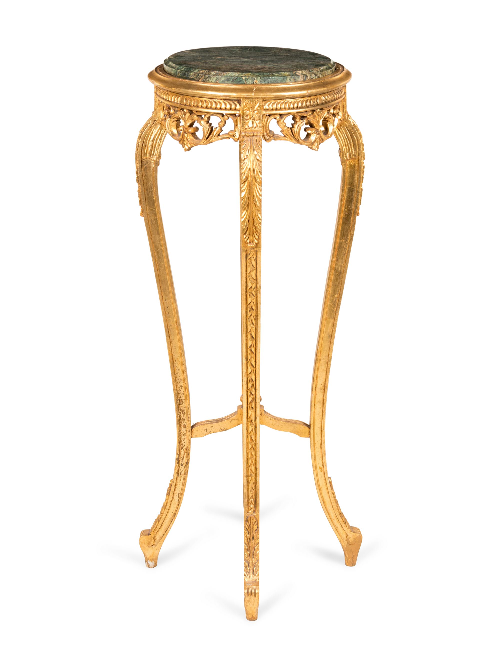 A Louis XV Style Giltwood Pedestal