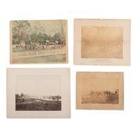 [Civil War] Group of Four Photographs of Civil War Soldiers and related subjects