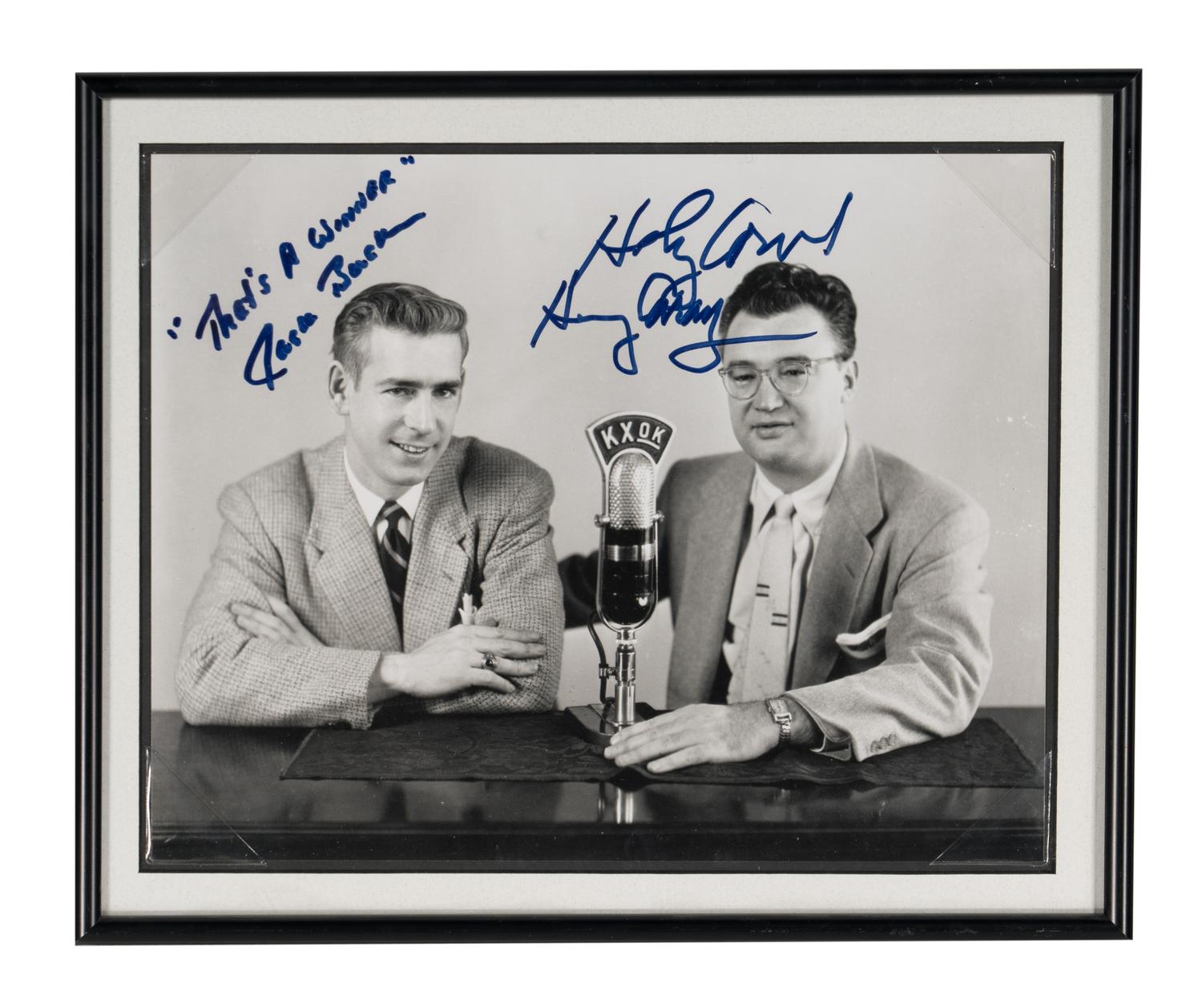 A Jack Buck and Harry Caray Dual Signed Autograph Photo (Beckett Authentication Services)