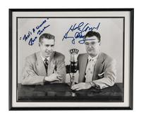 A Jack Buck and Harry Caray Dual Signed Autograph Photo (Beckett Authentication Services)