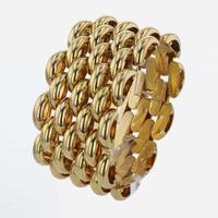 An 18K Yellow Gold Large Link Bracelet