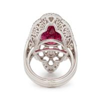 PINK TOURMALINE AND DIAMOND RING