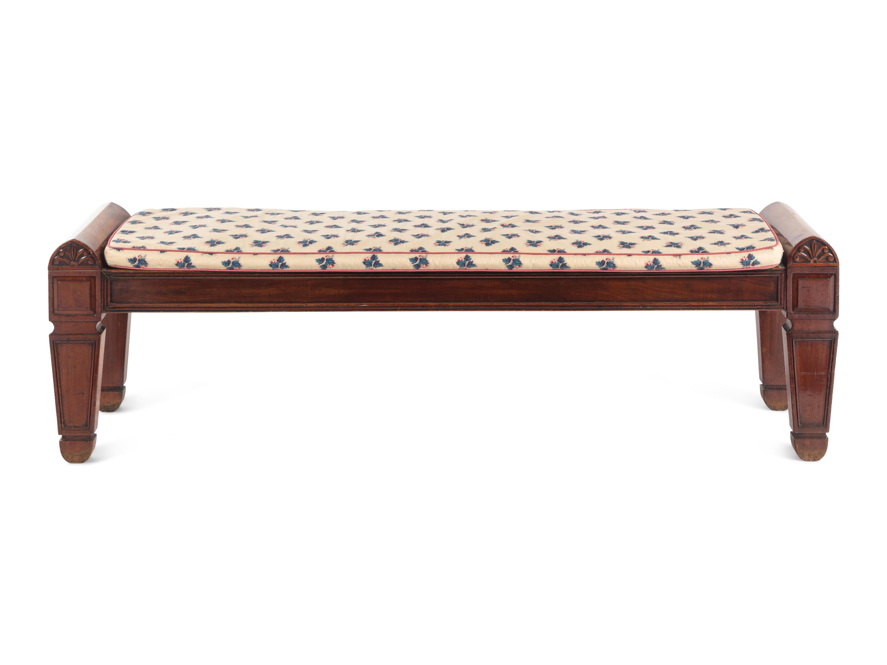 A George IV Mahogany Hall Bench