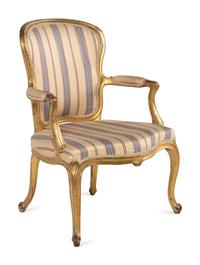 A George III Giltwood Fauteuil
