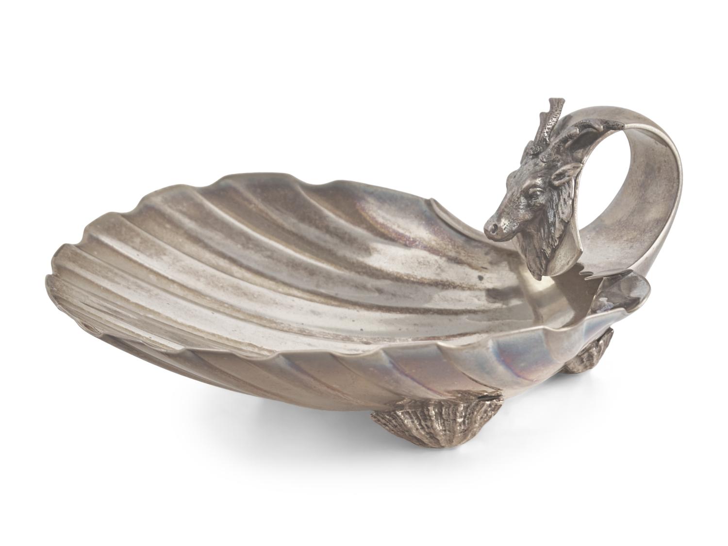 A Sterling Silver Shell-Form Candy Dish, Gorham Mfg. Co., Providence, RI, Date Mark for 1869
