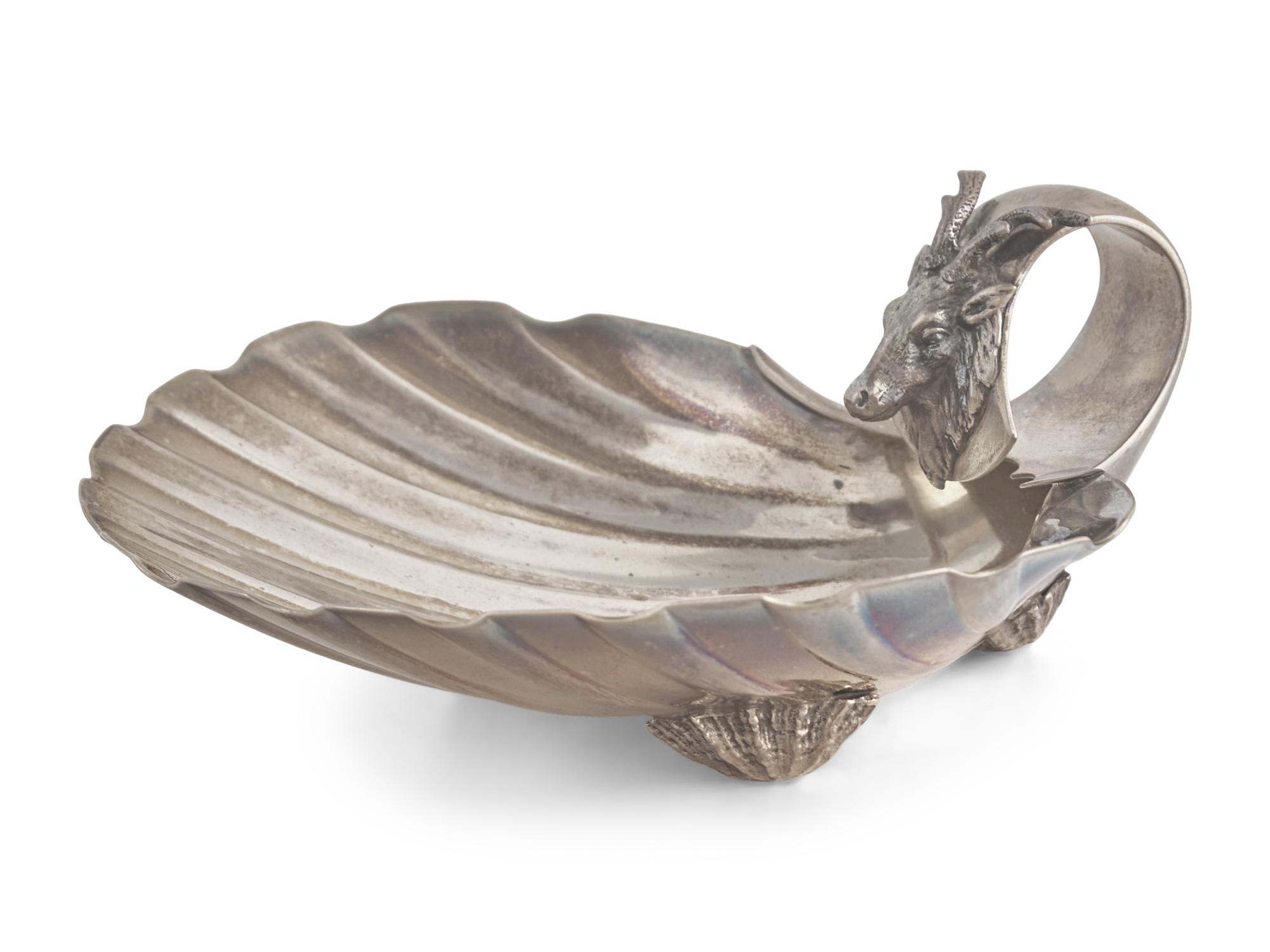 A Sterling Silver Shell-Form Candy Dish, Gorham Mfg. Co., Providence, RI, Date Mark for 1869