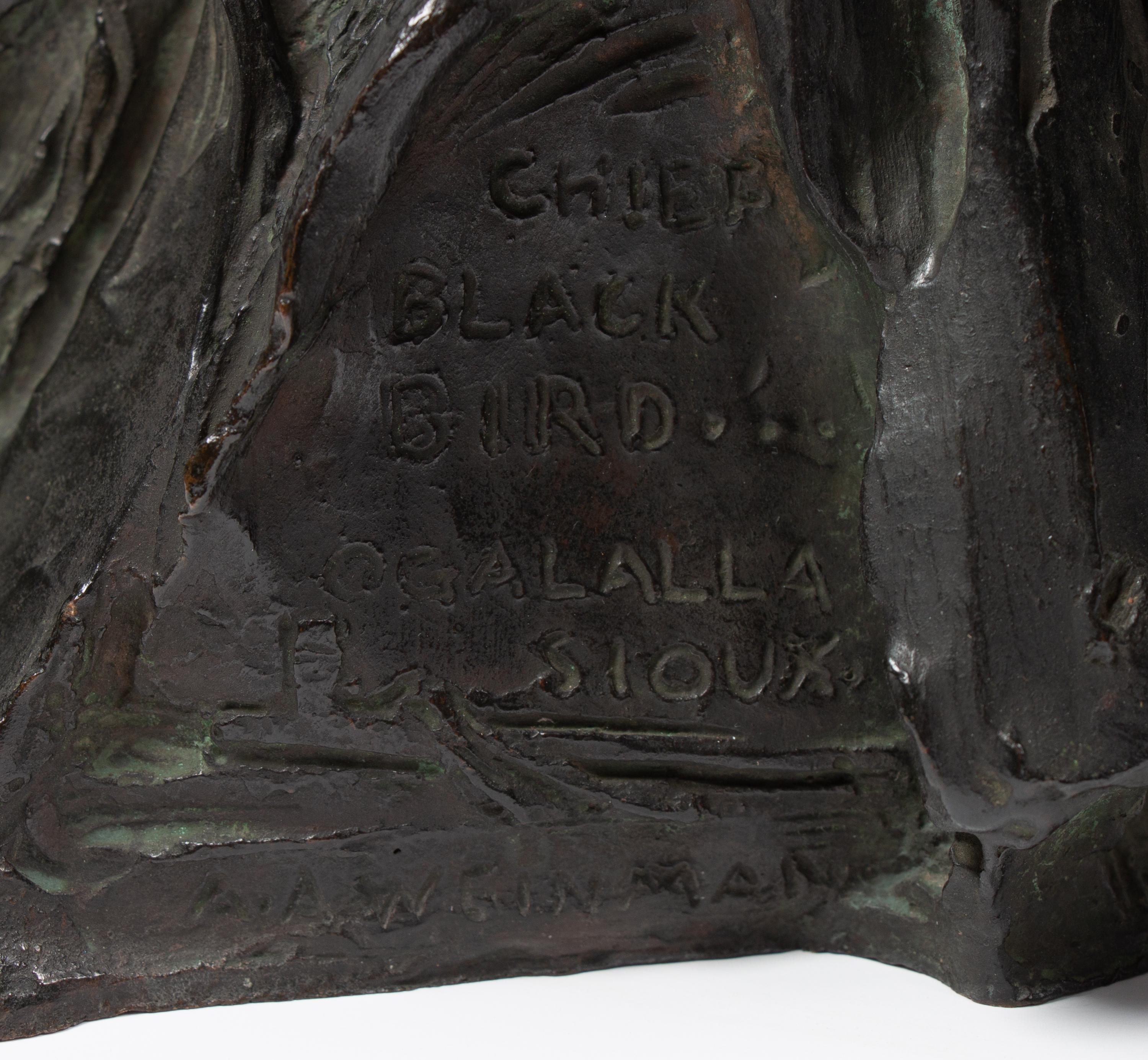 Chief Black Bird , date modeled 1903, cast 1907