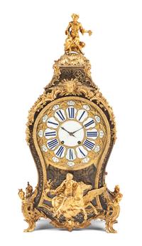 A Louis XIV Style Gilt Bronze Mounted Boulle Marquetry Clock Height 40 x width 18 1/2 x depth 11 inches. — 19TH CENTURY