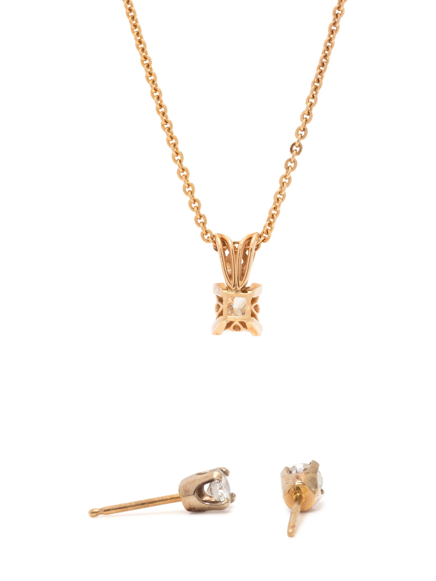 COLLECTION OF YELLOW GOLD AND DIAMOND JEWELRY