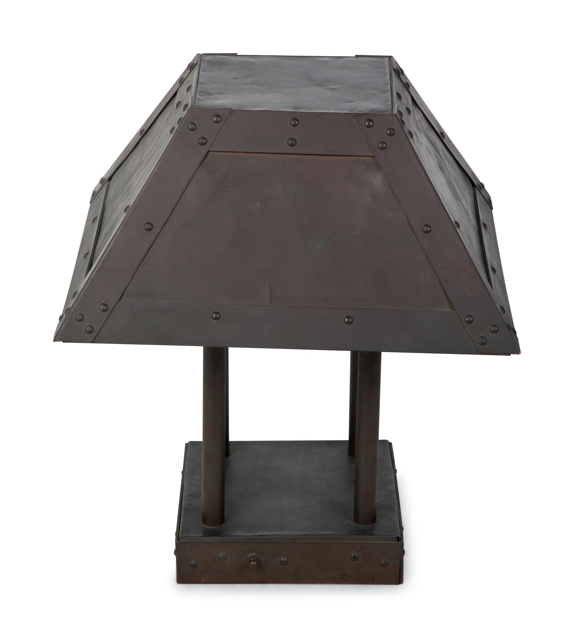 An Arts & Crafts Style Bronze Table Lamp — 20TH CENTURY