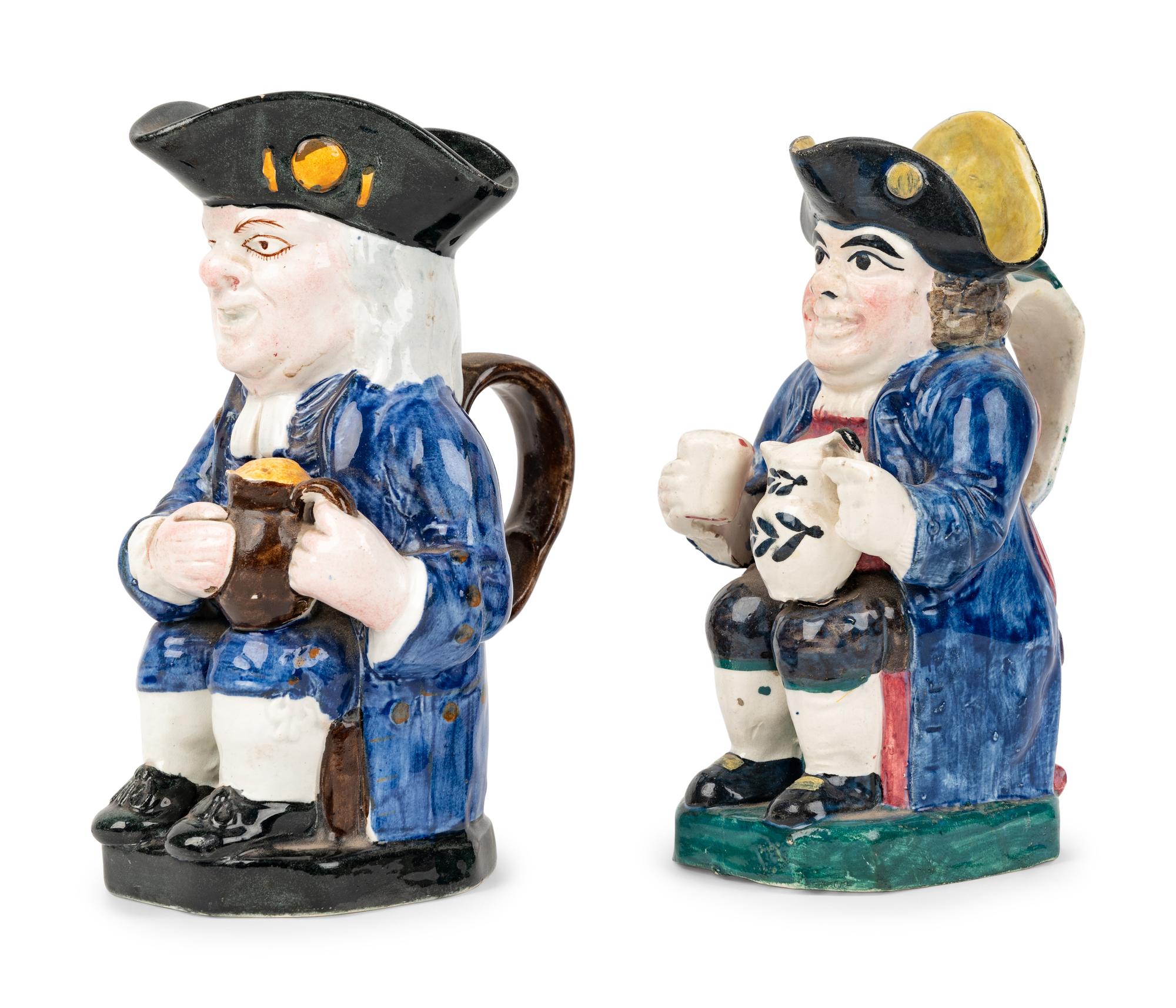 A Postillion Toby Jug and a Copeland and Garrett New Faïence Toby Jug