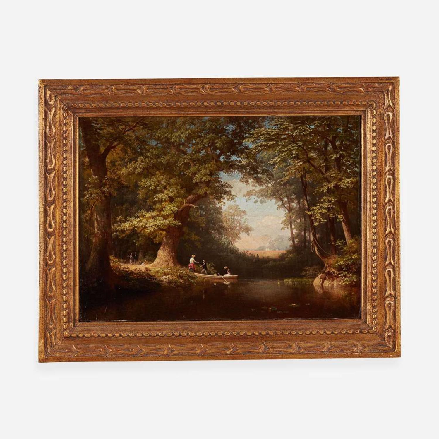 Attributed to Russell Smith (American, 1812-1896) Boating Party (Wissahickon)