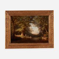 Attributed to Russell Smith (American, 1812-1896) Boating Party (Wissahickon)