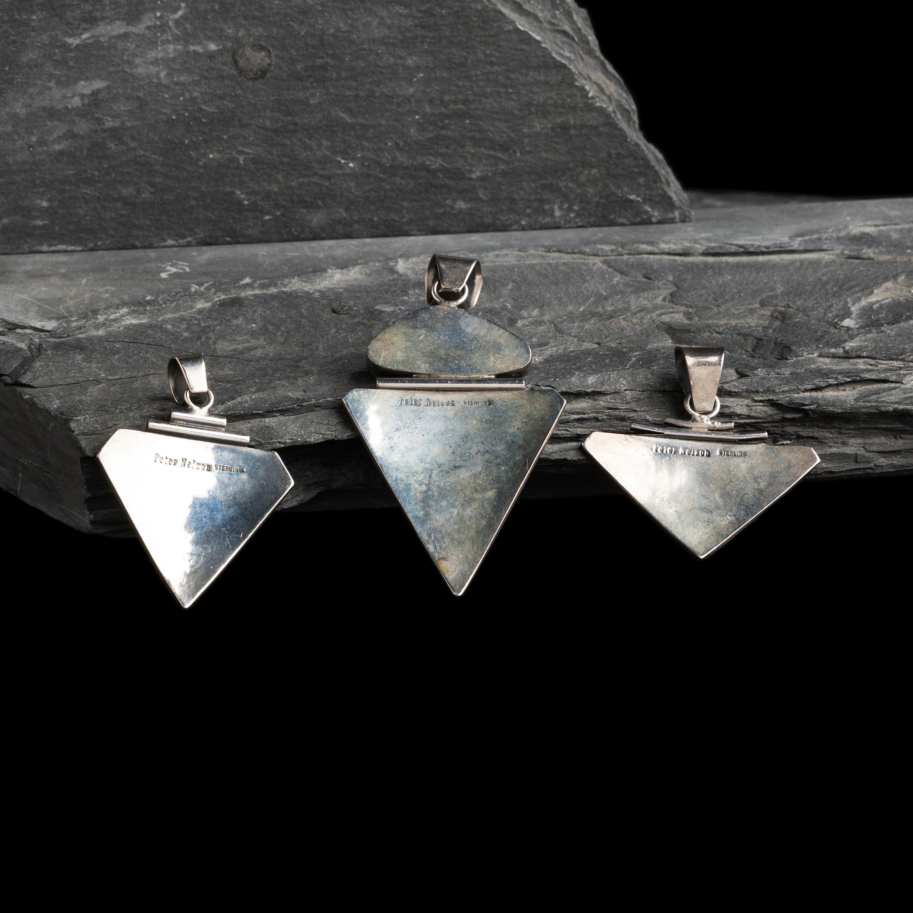 Peter Nelson (Diné, b. 1954) — Collection of Sterling Silver Cuff Bracelets and Pendants