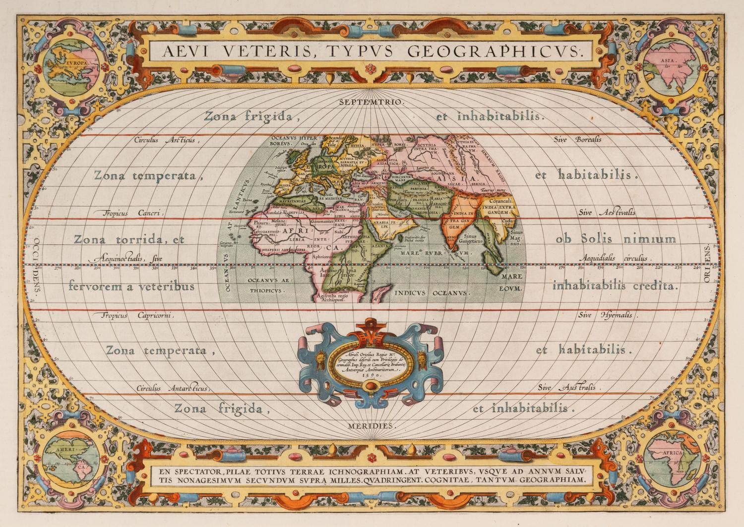 [MAP]. ORTELIUS, Abraham (1527-1598). Aevi Veteris, Typus Geographicus . Antwerp, 1601.