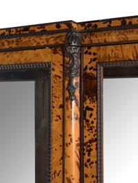 A French Faux Tortoiseshell Vitrine Cabinet