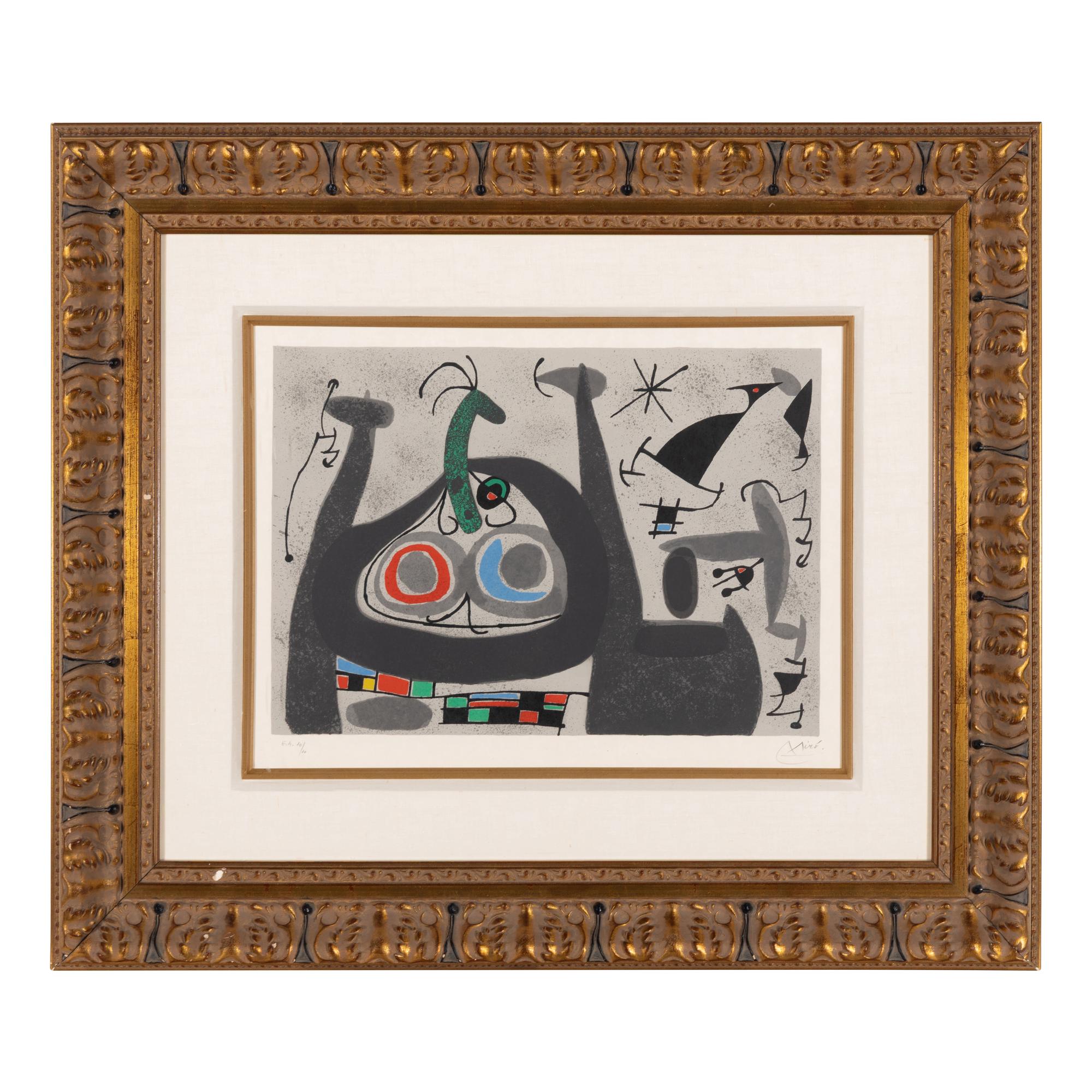 Joan Miró (Spanish, 1893-1983) — Le Lézard aux plumes d'or : one plate, 1971