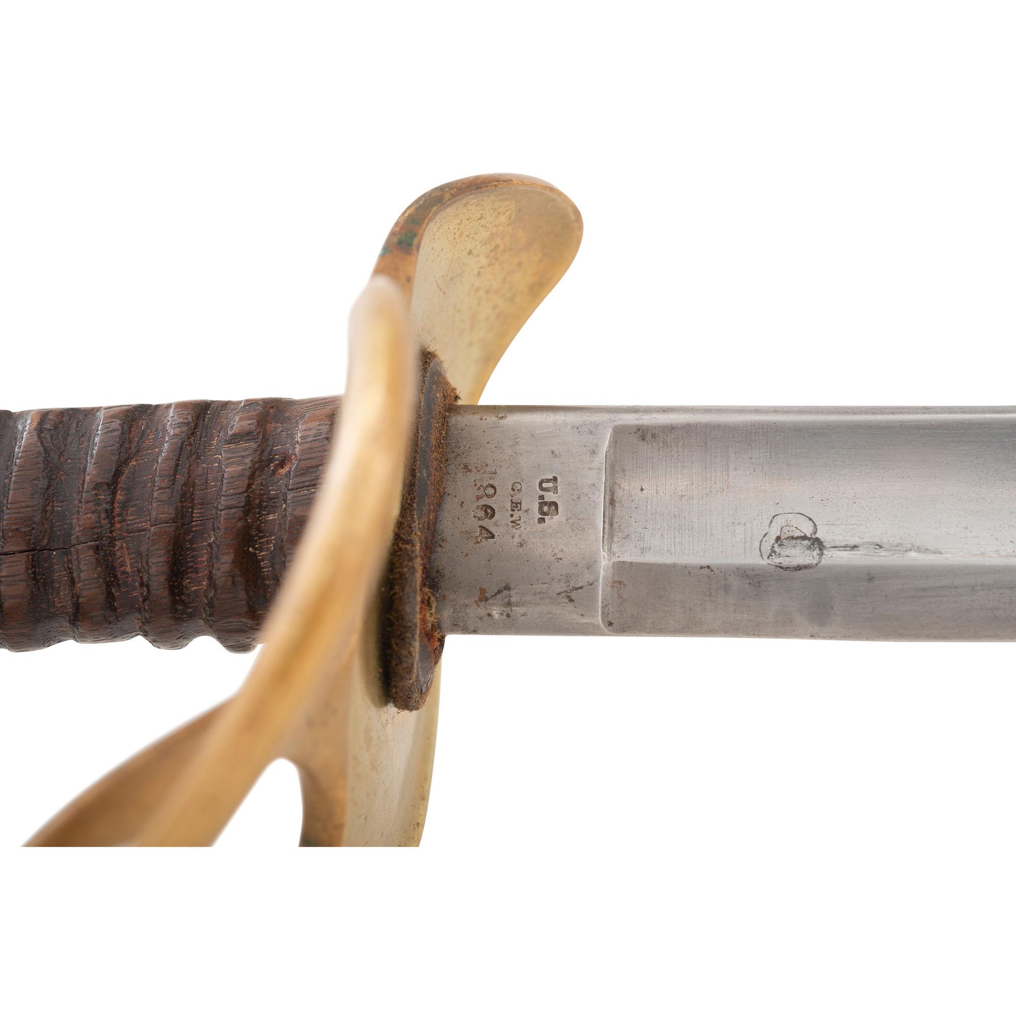Ames Model 1860 Light Cavalry Saber Presented to Lt. James B Finley, 14th Michigan Artillery.