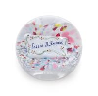 An Antique American 'Leila D. Smock' Paperweight Diameter 3 inches