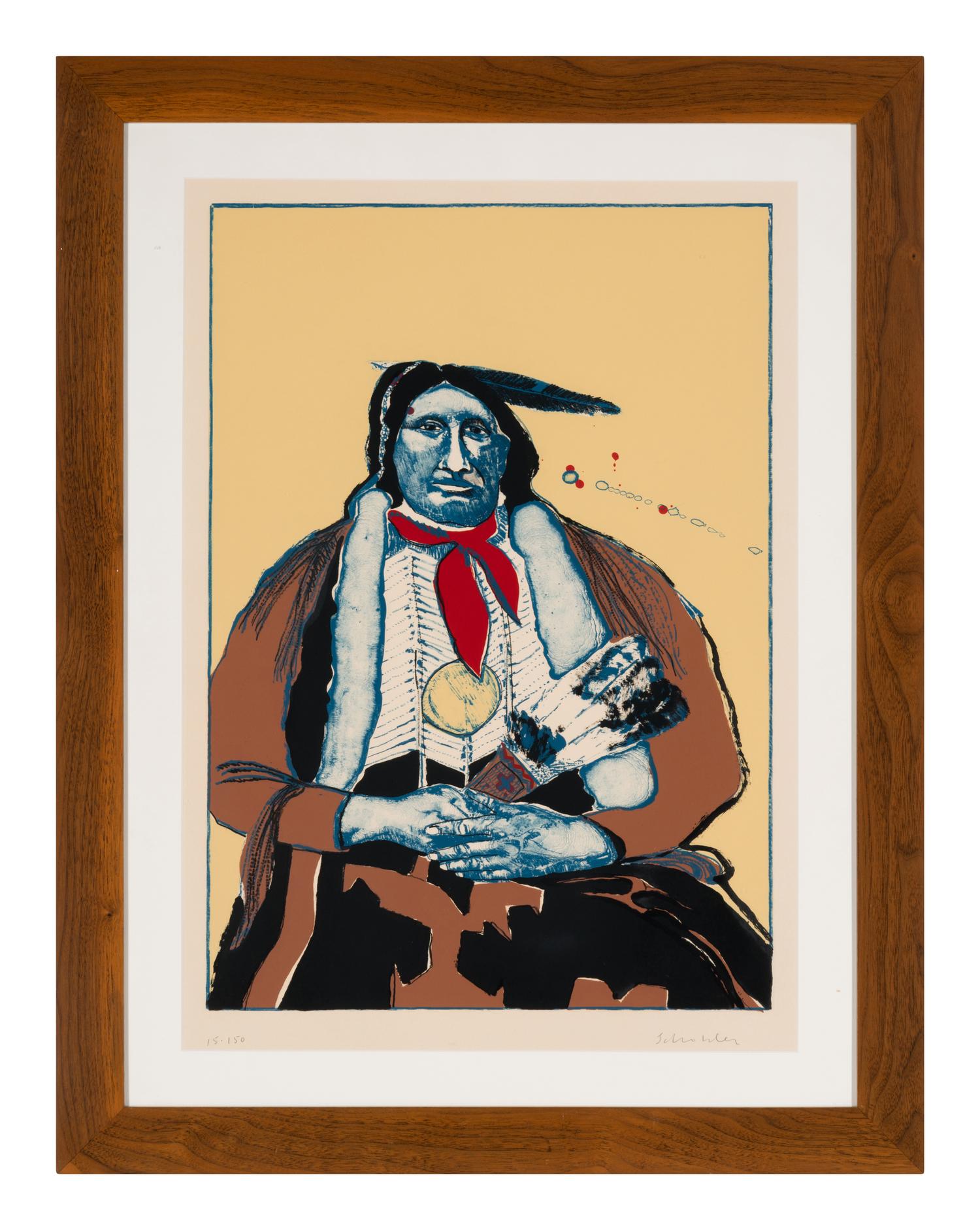 Indian with Feather Fan , edition 15/150