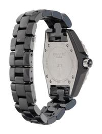 CHANEL, STAINLESS STEEL, BLACK CERAMIC AND DIAMOND 'J12' WRISTWATCH