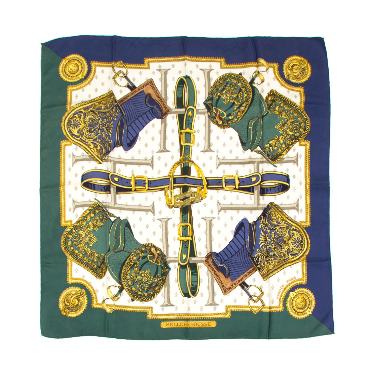 An Hermes Silk Scarf, 35 x 35 inches.