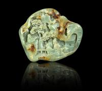 A Chinese Celadon Jade Boulder