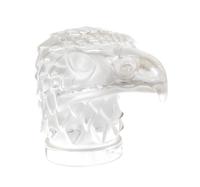 A Lalique Molded and Frosted Glass Radiator Cap, Height 4 1/8 inches.