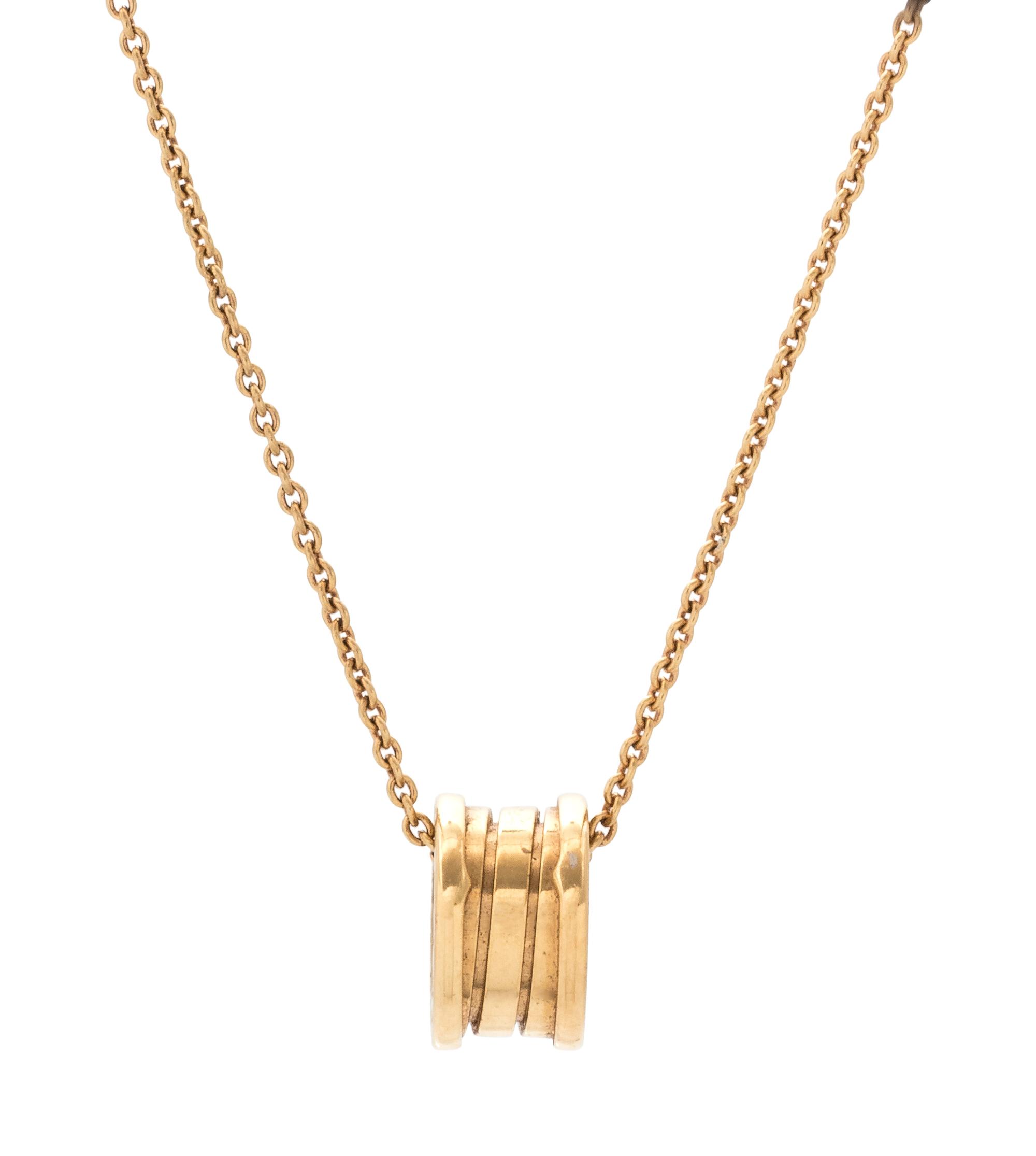 BVLGARI, YELLOW GOLD 'B. ZERO 1' PENDANT/NECKLACE