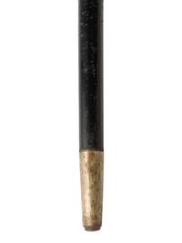 [TRANSPORTATION - RAILROAD]. Rhode Island Locomotive Works presentation walking stick with 18K gold knob.