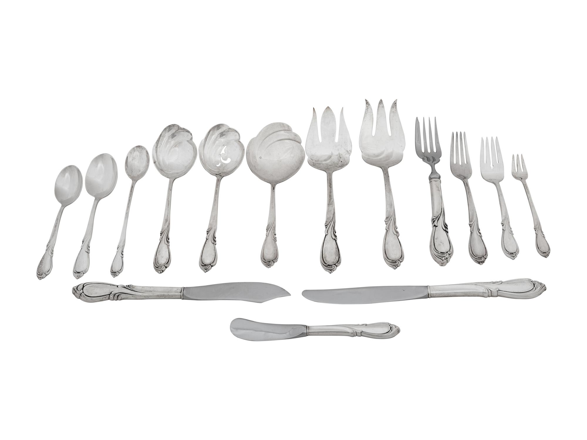 An American Silver Flatware Service