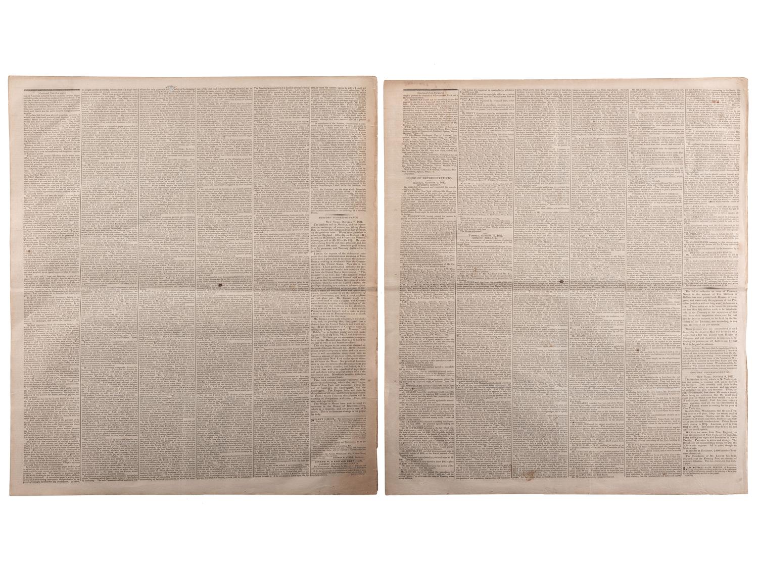 [SLAVERY & ABOLITION]. Advertisements for the return of freedom seekers published in 7 issues of The National Intelligencer . Washington, DC: 1831-1858.