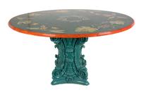 An Italian Simulated Pietra Dura Top Table Height 29 1/2 x diameter 59 1/2 inches. — 20TH CENTURY