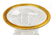 A Pair of Gilt Bronze Mounted Cut Glass Urns