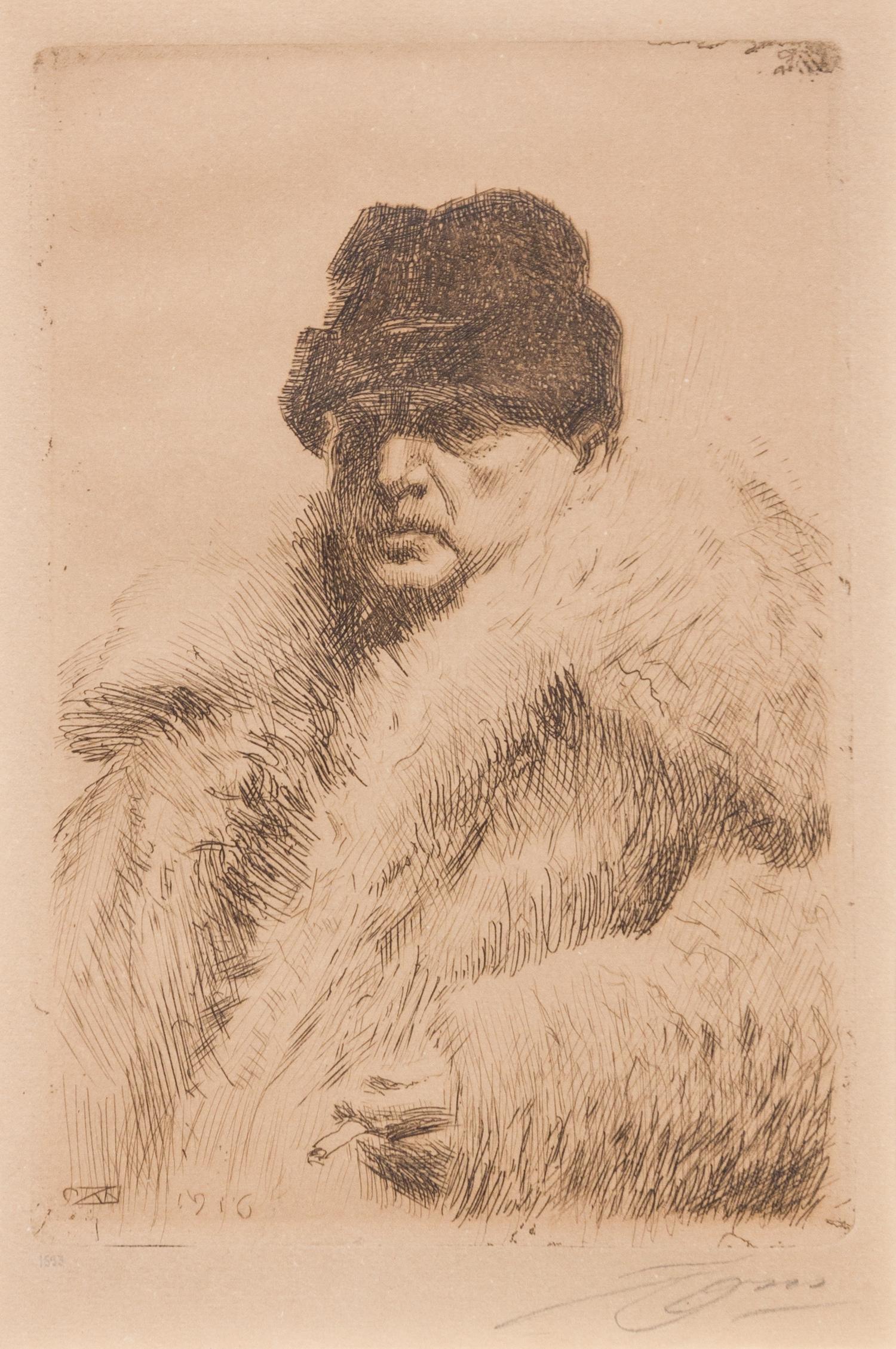 Anders Zorn, (Swedish, 1860-1920), Self Portrait, 1916