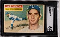 A 1956 Topps Sandy Koufax Baseball Card No. 79 White Back (SGC 6 EX-NM)