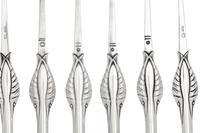 A Georg Jensen Silver Ornamental Fish Service