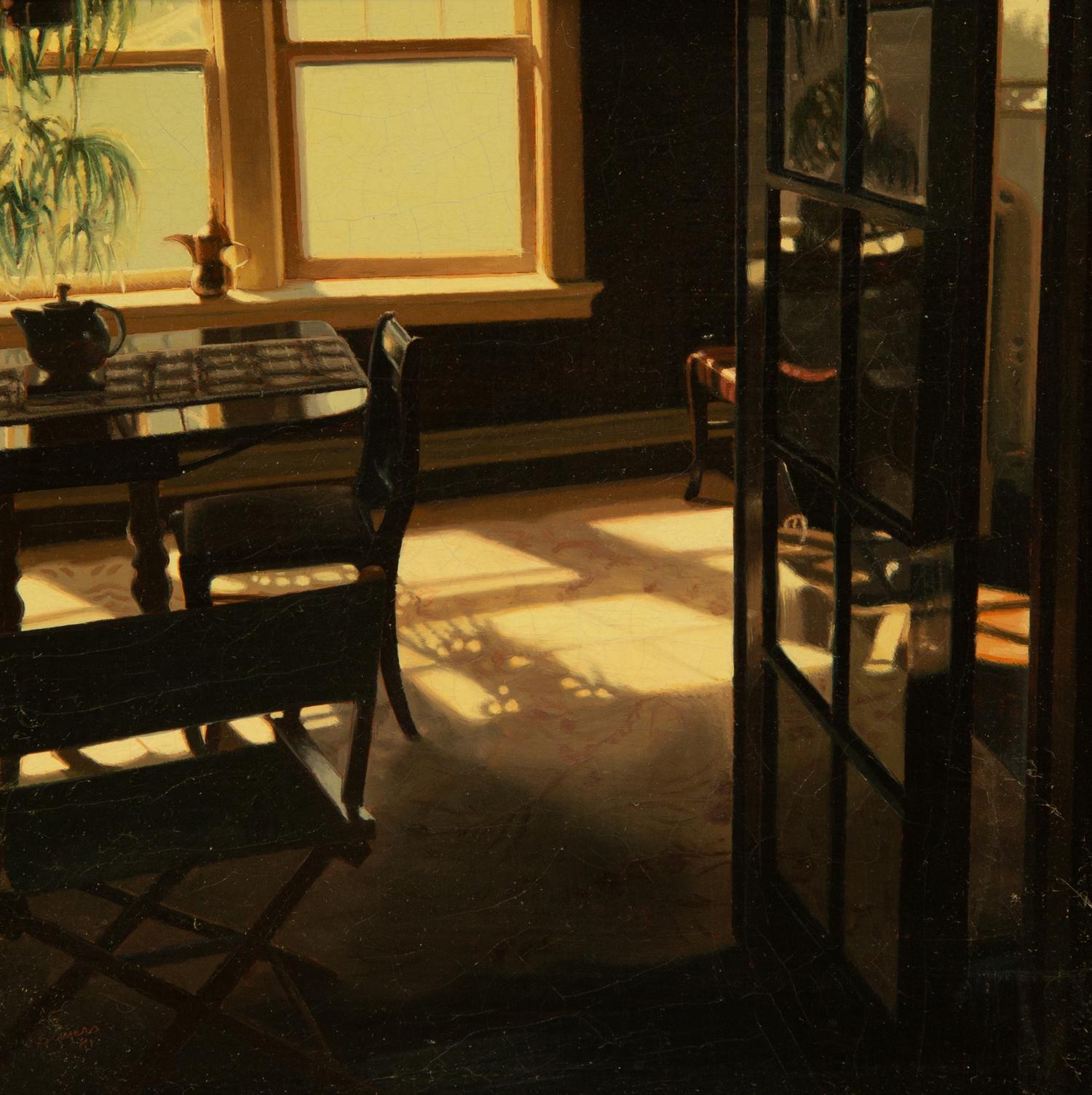 Sunroom Doorway with Teapot and Dining Table (Two works)