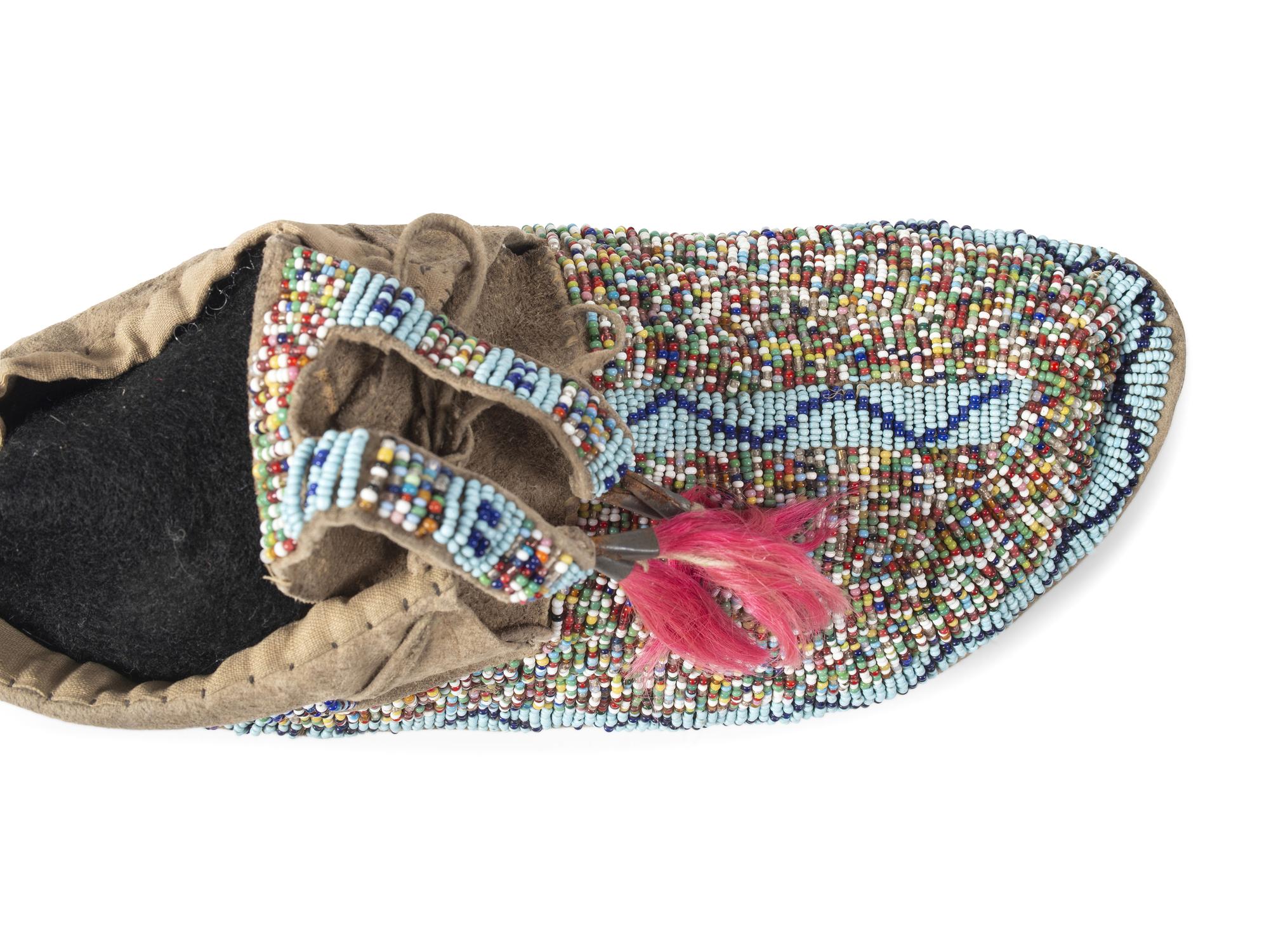 Sioux Beaded Hide Moccasins