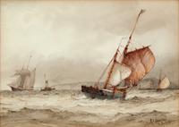 Shoreham Harbor and Off Newhaven , (two works)