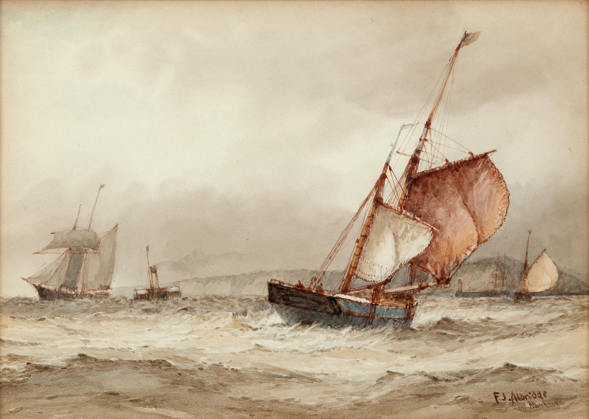 Shoreham Harbor and Off Newhaven , (two works)
