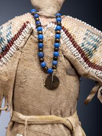 Hidatsa Doll, with Beaded and Quilled Dress