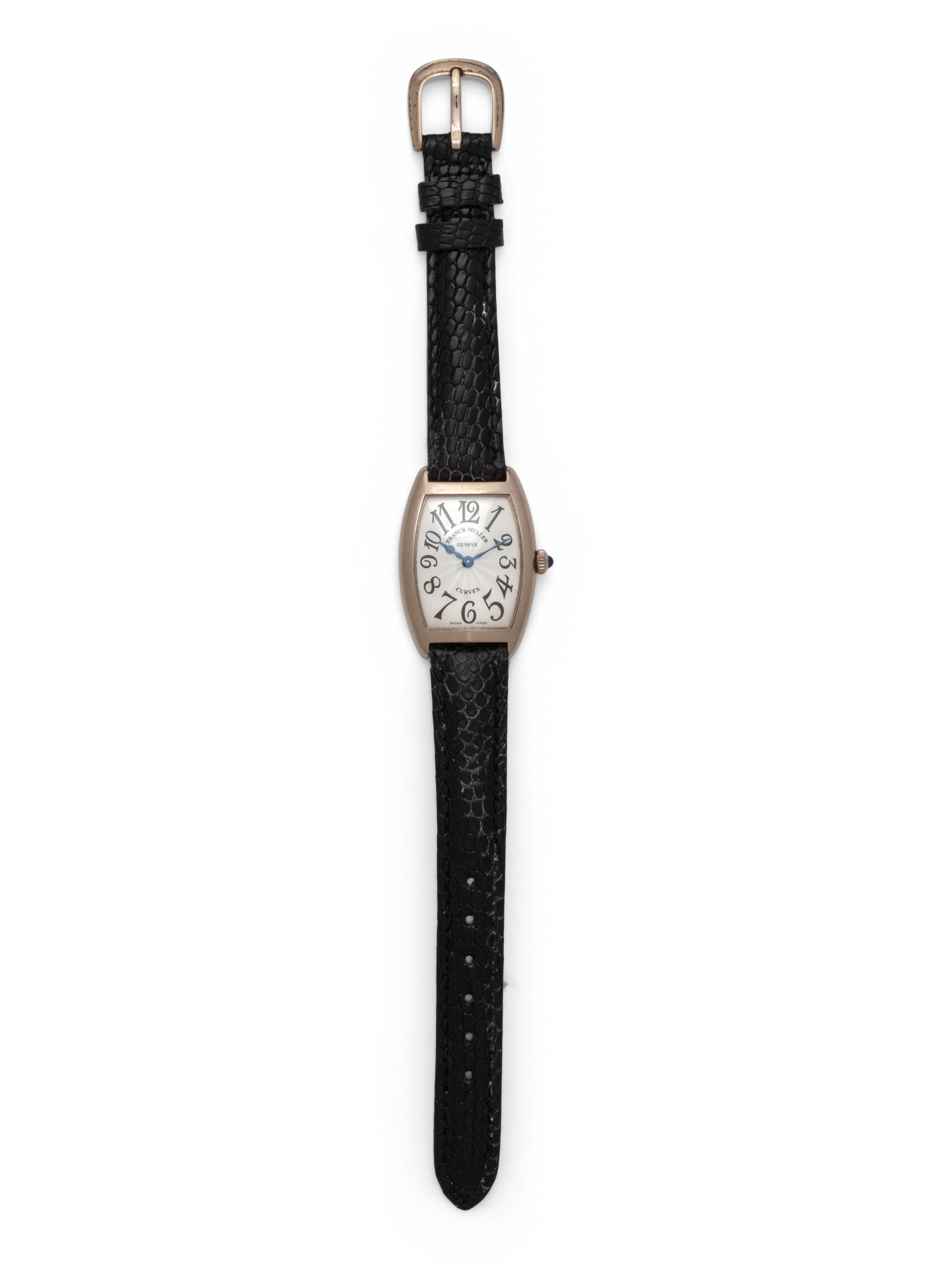 FRANCK MULLER, REF. 1752QZ 18K WHITE GOLD 'CINTRÉE CURVEX' WATCH