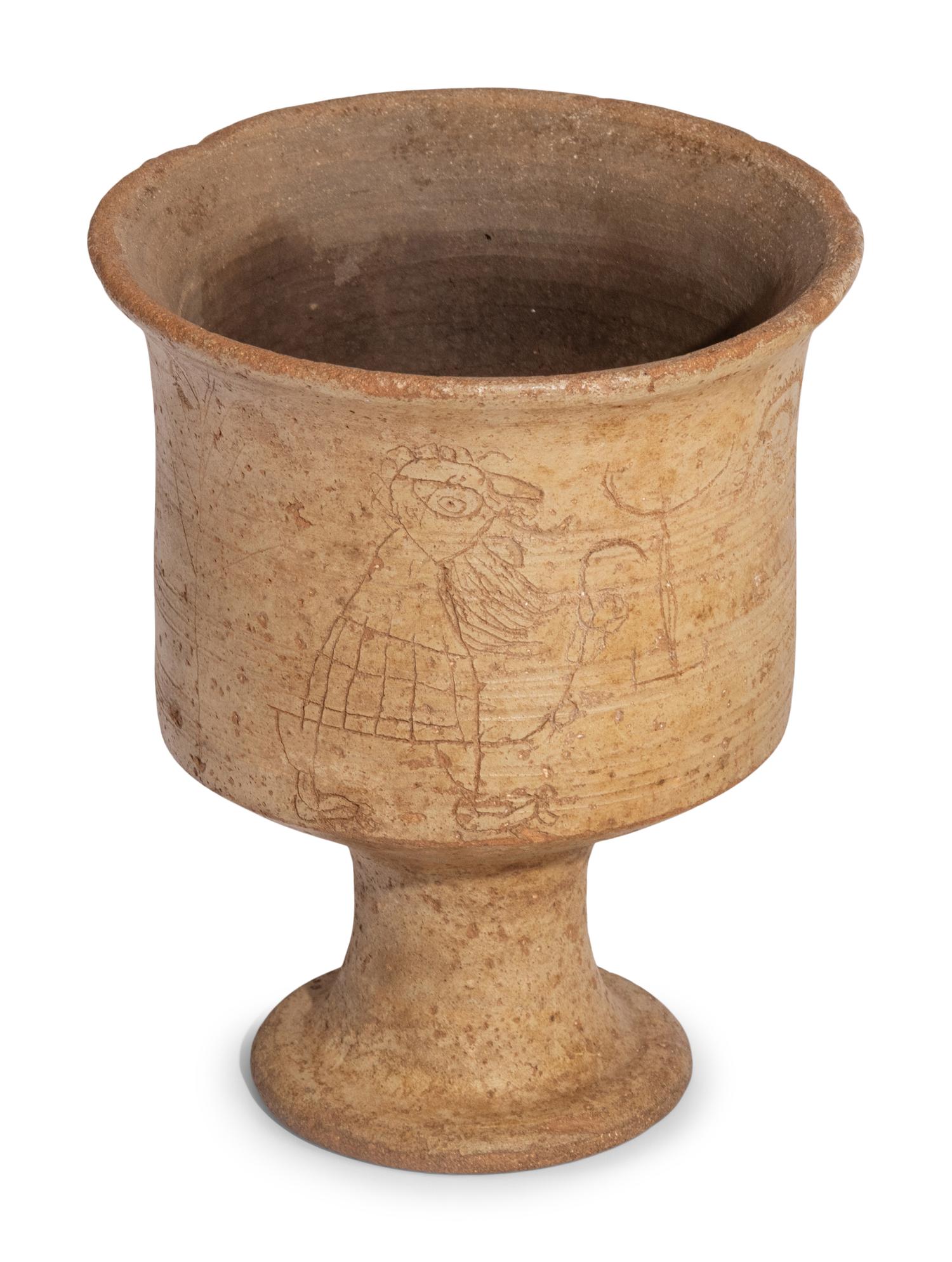 A Judeo-Punic Terracotta Chalice with Sacrifice of Abraham