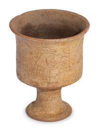 A Judeo-Punic Terracotta Chalice with Sacrifice of Abraham