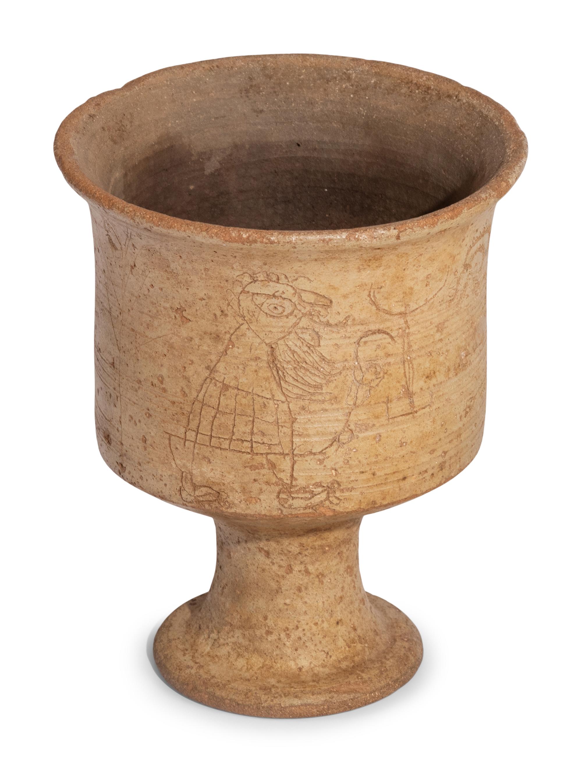 A Judeo-Punic Terracotta Chalice with Sacrifice of Abraham