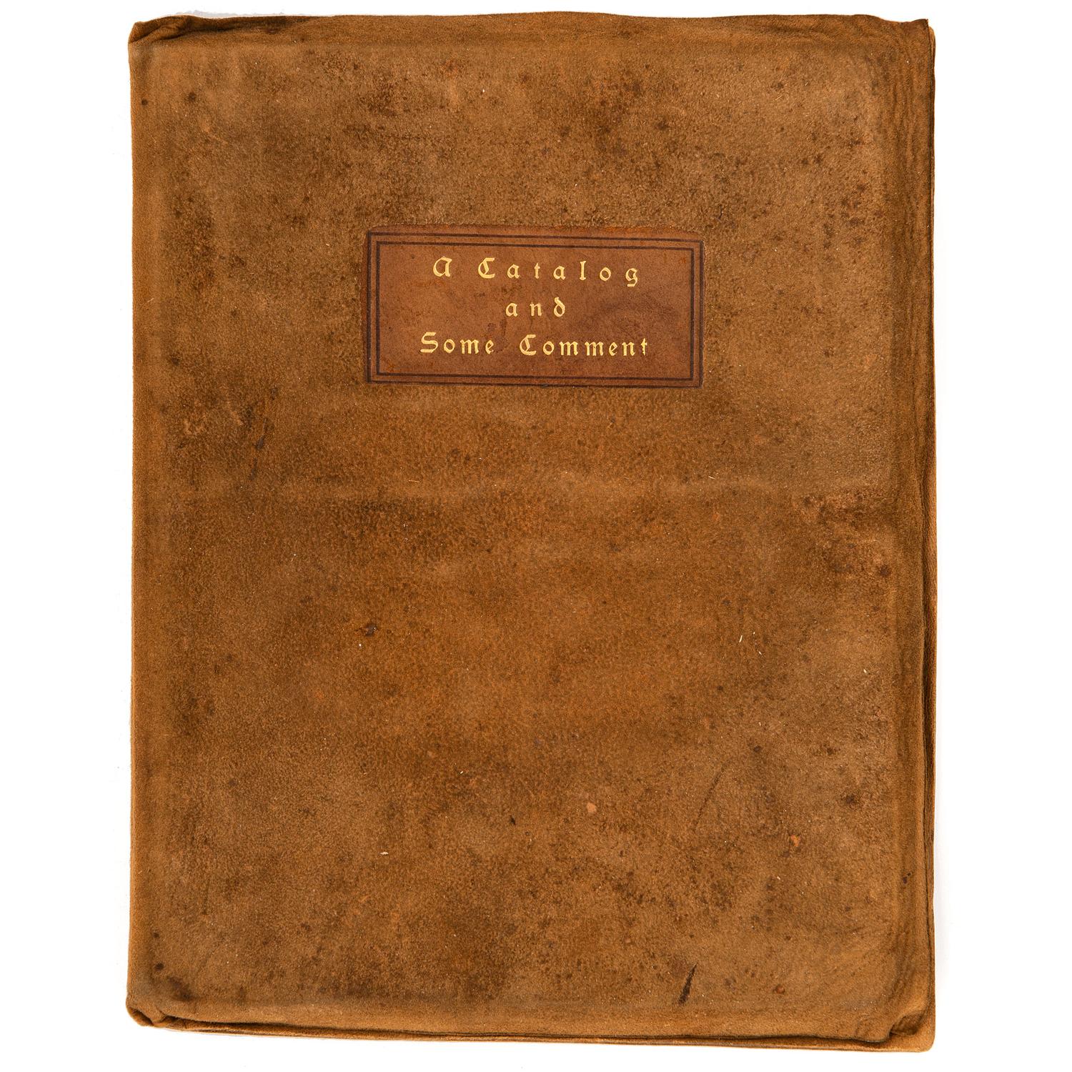 HUBBARD, Elbert (1856-1915). The Roycroft Books. A Catalog and Some Comment Concerning the Shop and Workers at East Aurora, N.Y. A.D. 1900 . East Aurora, NY: Roycrofters, 1900.